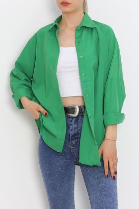 Oversize Gömlek Yeşil1