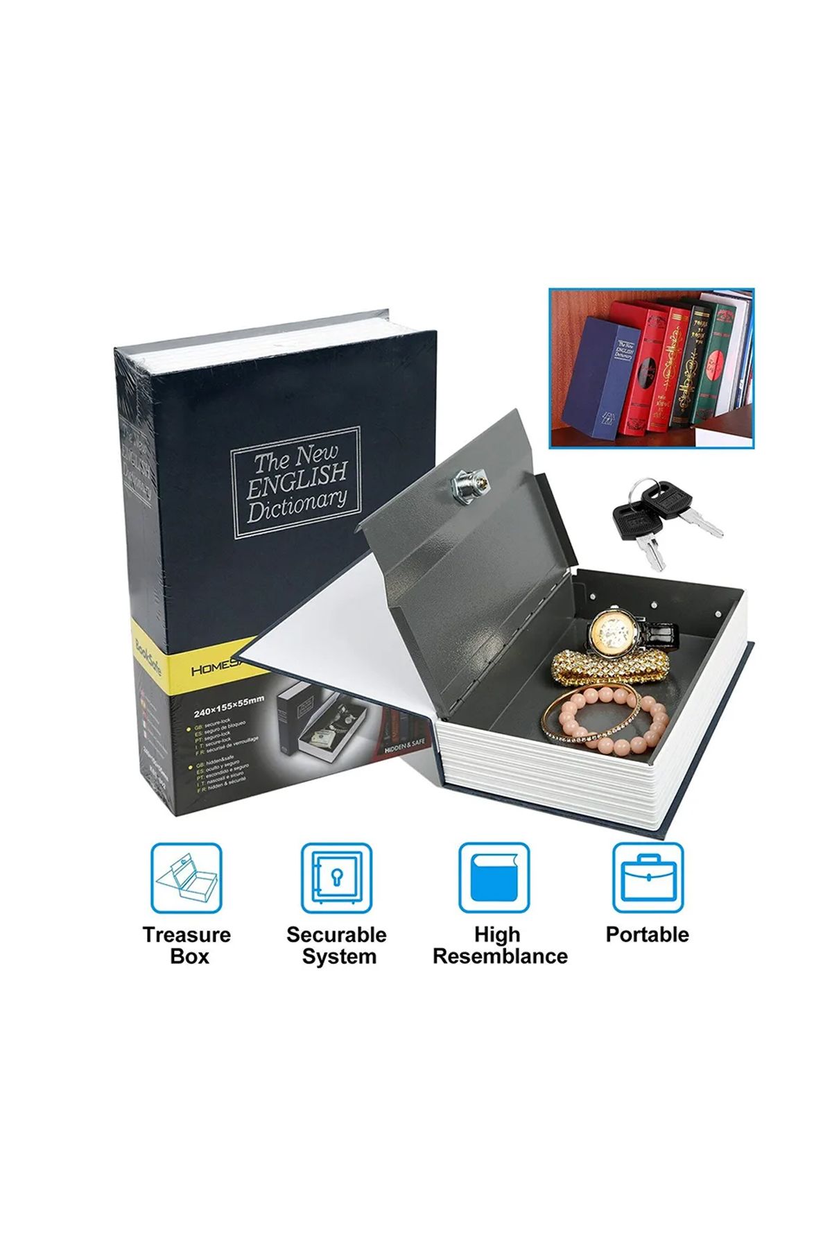 Kitap Görünümlü Kasa Kumbara