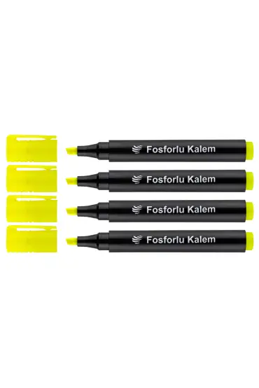 Lotte Fosforlu Kalem 4'lü Sarı x 12 Set