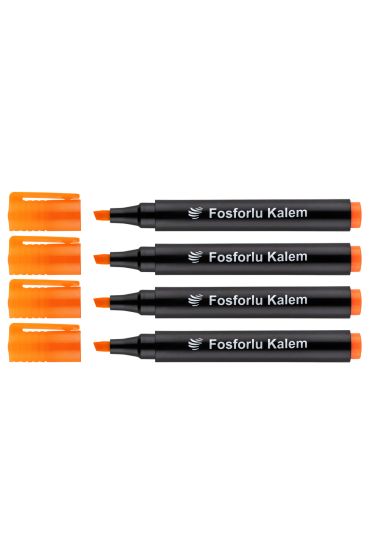 Lotte Fosforlu Kalem 4'lü Turuncu x 12 Set