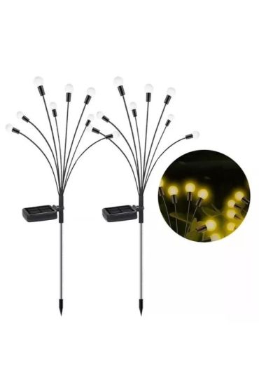 2 li Solar Bahçe Aydınlatması 10 Ledli 2 Modlu RGB