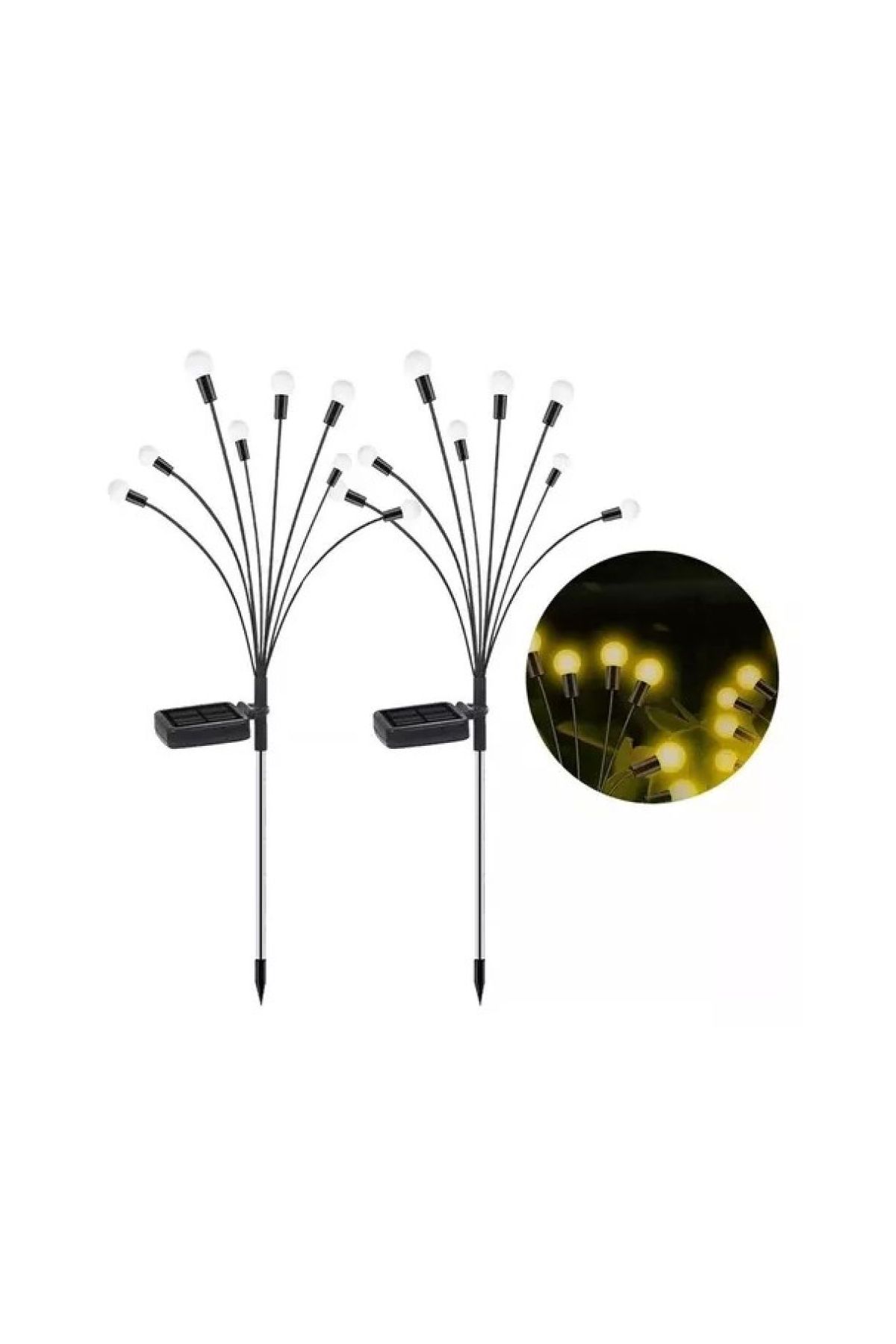 2 li Solar Bahçe Aydınlatması 10 Ledli 2 Modlu RGB