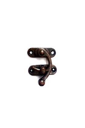 Yay Gözü, Ahşap Kutu Klipsi - Küçük 28x33 mm, Antik, 1 Adet