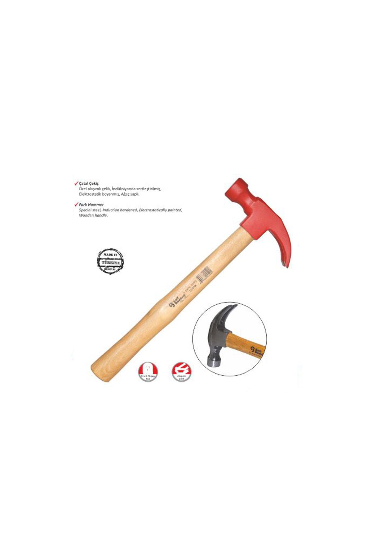 S.D. Polisajlı Çatal Çekiç