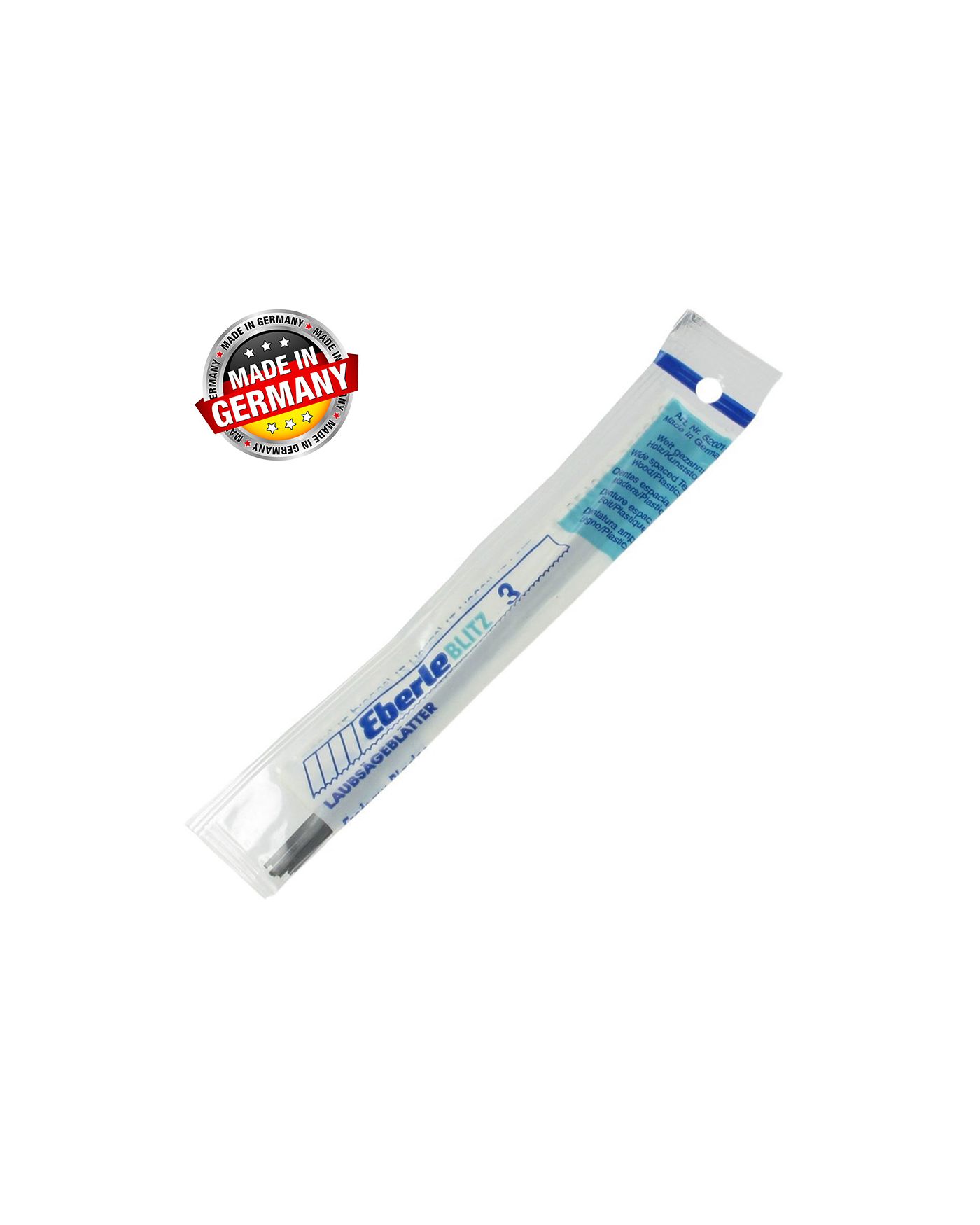 Eberle Blitz Düz Ahşap Plastik Kıl Testere Ağzı No:5 - 12 Adet