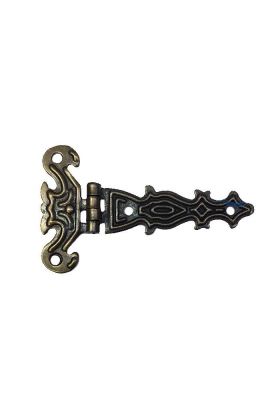 Dekoratif, Sac Tek Kuyruklu Menteşe - 40x68 mm, Küçük, Antik, 1 Adet