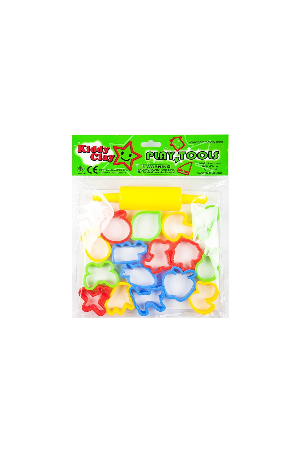 Kiddy Clay 16 Modelleme Kalıbı + 1 Merdane x 6 Set