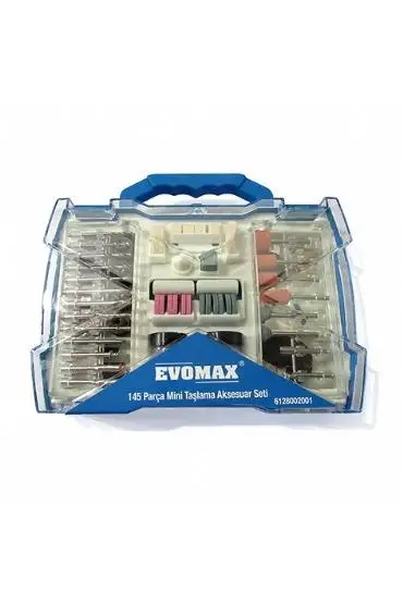 EVOMAX Mini Taşlama Aksesuar Seti 145 Parça