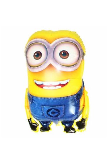 Mavi Elbiseli Sarı Renk Sünger Bob Folyo Balon 65 cm