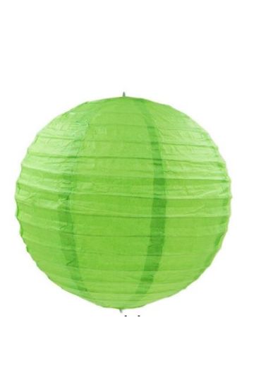 Yeşil Renk Kağıt Süs Japon Fener Dekorasyon Asma Süs 25 Cm