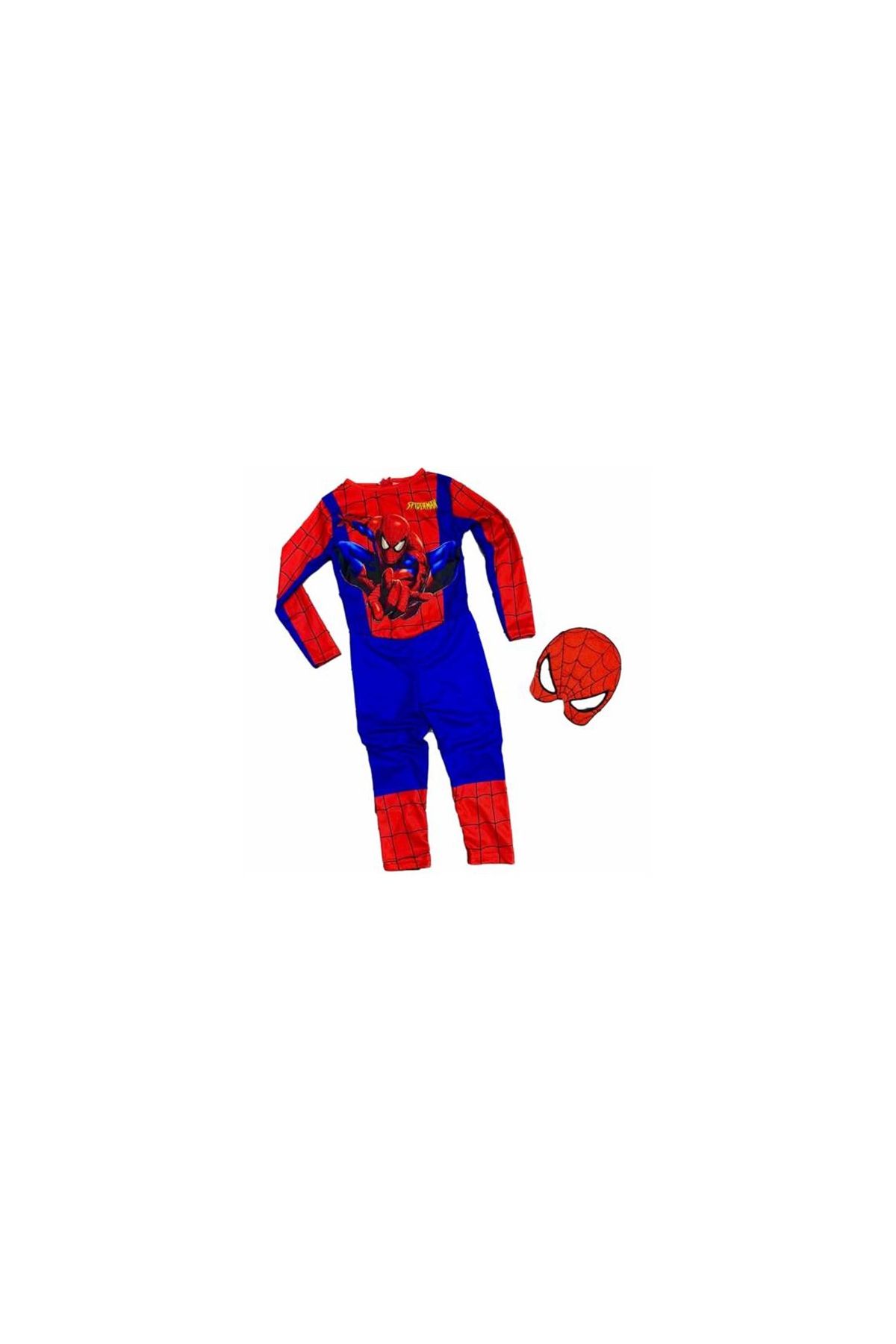 Örümcek Adam Kostümü Maskeli - Çocuk Spiderman Kostümü 11-12 Yaş