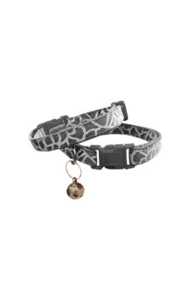 Dokuma Kedi Köpek Tasması Min:20-Max:30 cm Siyah