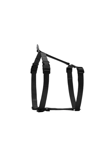 Ayarlanabilir Özellikli El Yapımı Köpek Göğüs Tasması 2,5 x 65-85 cm Siyah