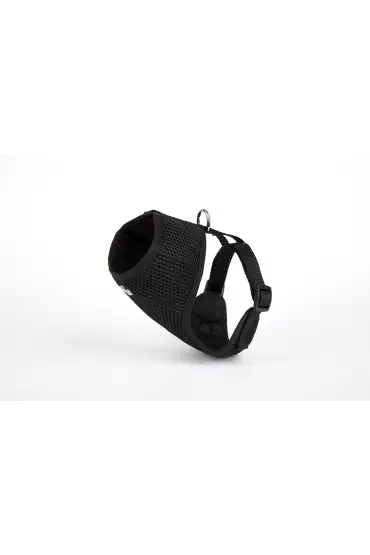 Havalı Dokumadan Küçük Irk Köpek Göğüs Tasması 2 x 50-60 cm Siyah