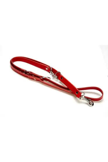 Ayarlanabilir Seri Deri Köpek Gezdirme Kayışı 1,5 x 12-90 cm Kırmızı