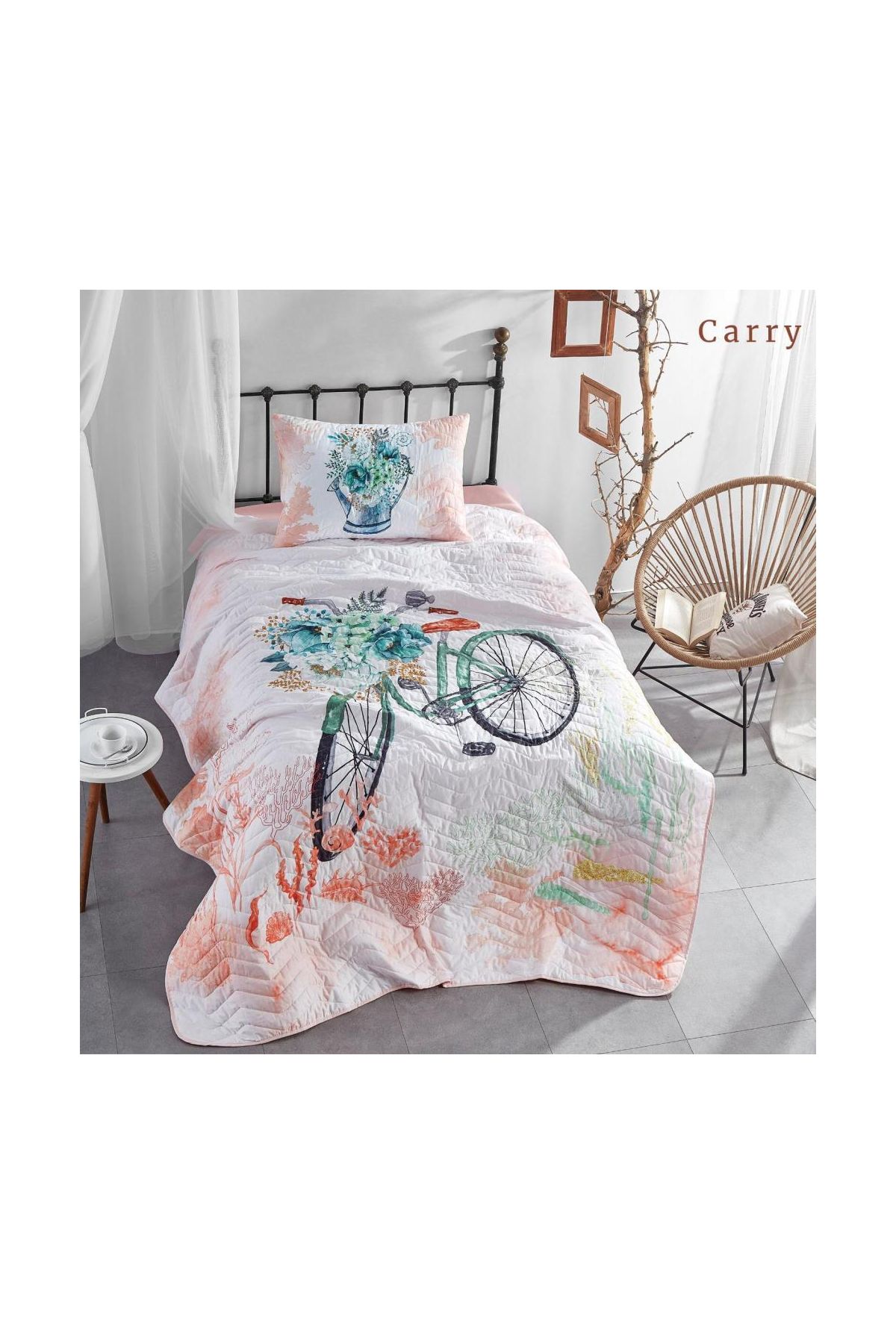 Club Cotton 3D Tek Kişilik Yatak Örtüsü Carry