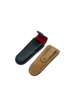 Hakiki Deri Çakı Kılıfı No:4 - 14 cm, Kemerlikli
