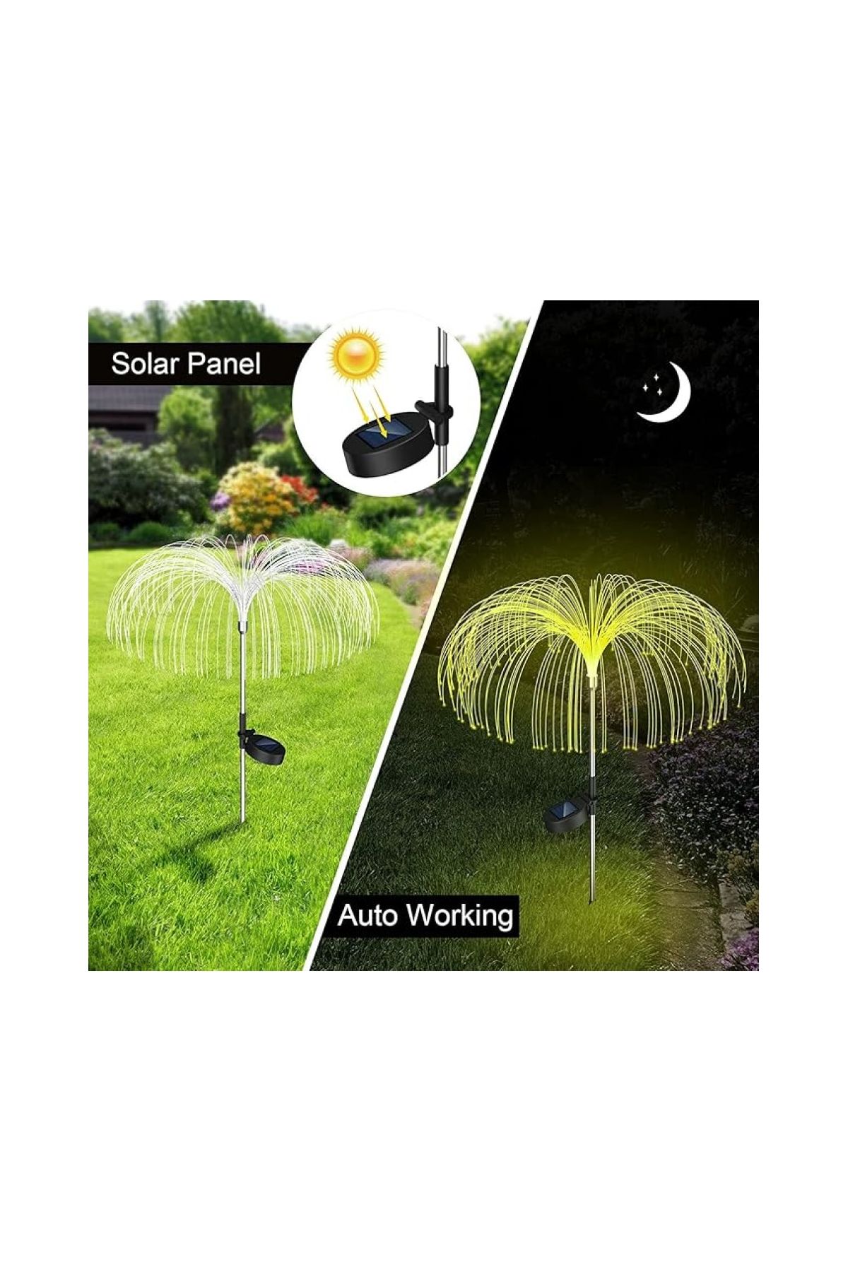 Solar Güneş Enerjili Denizanası Led 2 Li Set Gün Işığı