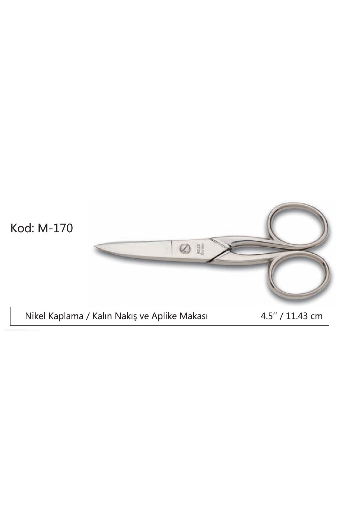 Rose Europe Kalın Nakış Makası Süper Kalite No:4.5 11,43 CM