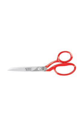 Rıza 3257-9 Tekstil / Yatık Konfeksiyon Makası No: 9 inç / 22,86 cm - Nikel Kaplama, Kırmızı Saplı, Mikro Tırtıllı
