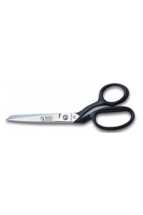 Rıza A4115-7 Tekstil / Yatık Regula Makası Makası No: 7 inç / 17,78 cm - Nikel Kaplama, Siyah Saplı