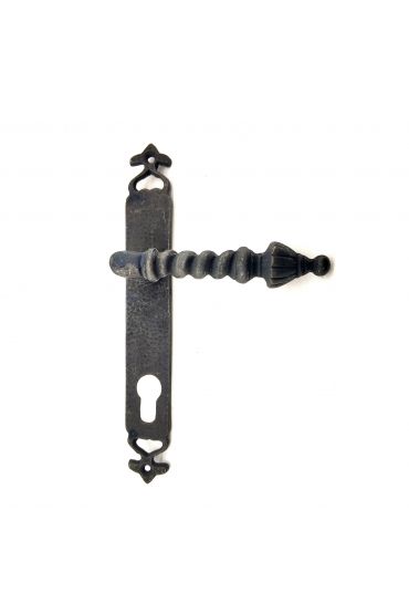 Antika Tarz Dekoratif Pirinç Burma Banyo Kapı Kolu - 247x35 mm, Oksit