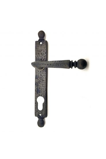 Antika Tarz Dekoratif Pirinç Misket Oda Kapı Kolu - 245x34 mm, Oksit