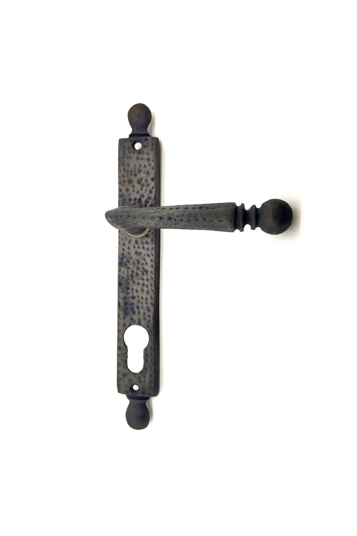 Antika Tarz Dekoratif Pirinç Misket Oda Kapı Kolu - 245x34 mm, Oksit