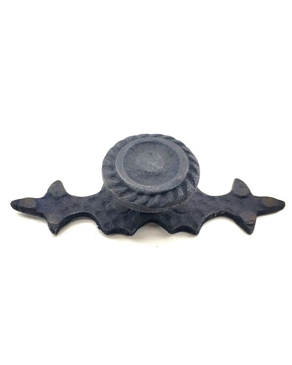 Antika Tarz Dekoratif Pirinç Çizgili Düğme - 25x80 mm, Oksit