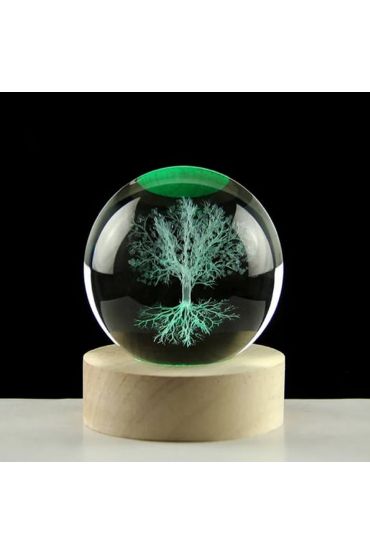 Renk Değiştiren Hayat Ağaçı Cam Küre