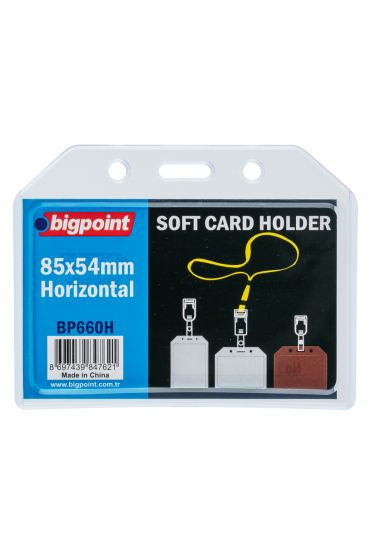 Bigpoint Kart Kabı Yatay Şeffaf 85x54mm 5'li Poşet