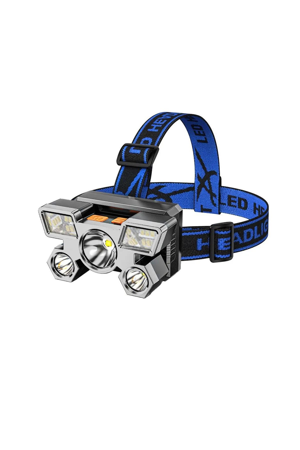 Şarjlı 5 Led 4 Modlu Cob Led Avcı Balıkçı Kamp Süper Kafa Lambası Model 212