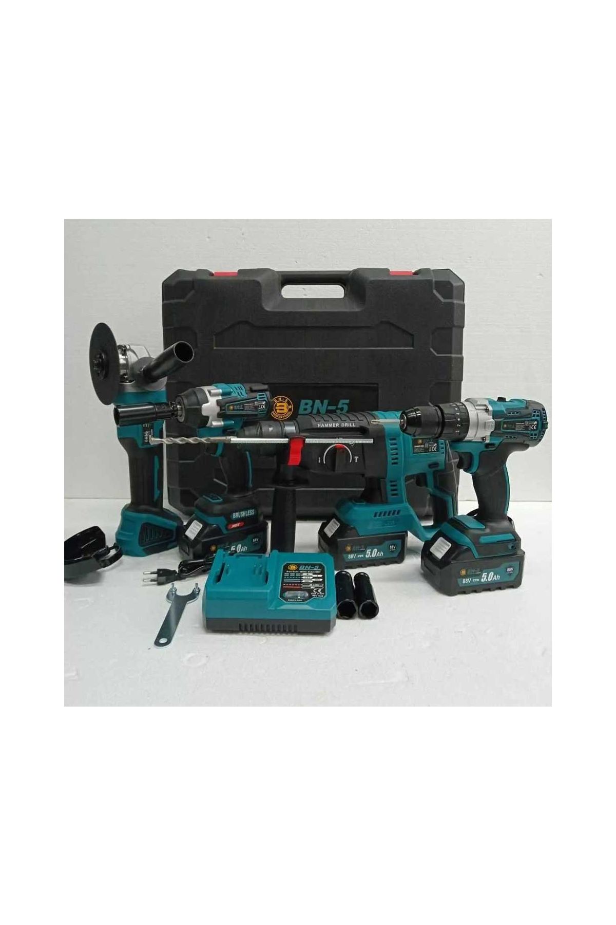 Şarjlı Full Takım Vidalama - Somun - Spiral - Kırıcı 4 Lü Set Taşıma Çantalı