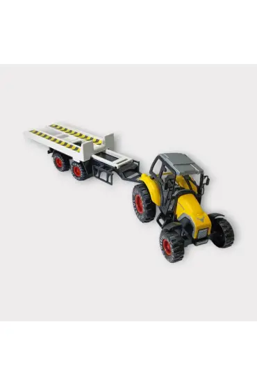 Çek Bırak Römorklu Traktör 25Cm - Sarı Çekici