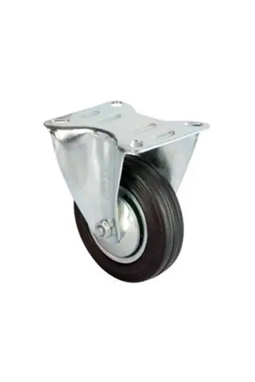 Servis Tekeri - Tablalı Siyah Sabit - Çap 150 mm
