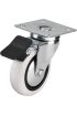 Hts 353 - 75x25 mm PVC Makaralı Tablalı Frenli Teker 4 Adet