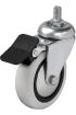 Hts 354 - 75x25 mm PVC Makaralı Vidalı Frenli Teker 4 Adet