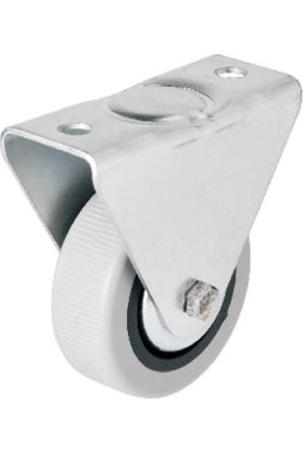 Hts 106 - 50 mm Sabit Kapaklı Gri PVC Teker