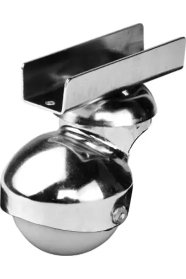 Hts 208-U - 50 mm Küre U Tablalı Çift Bilyalı Krom Teker