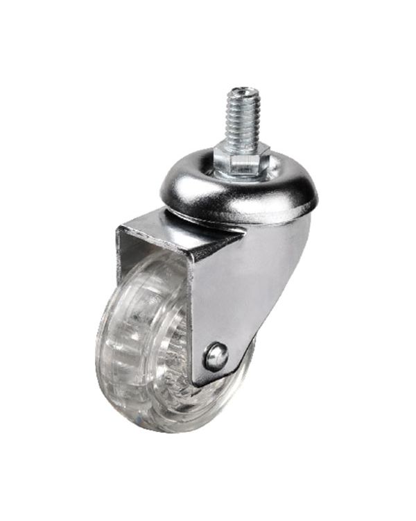 Hts 302 - 50x20 mm Şeffaf Makaralı Vidalı Teker