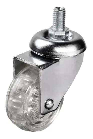 Hts 302 - 50x20 mm Şeffaf Makaralı Vidalı Teker