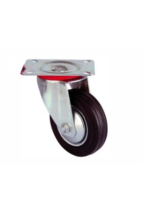 Servis Tekeri - Tablalı Siyah Döner - Çap 125 mm