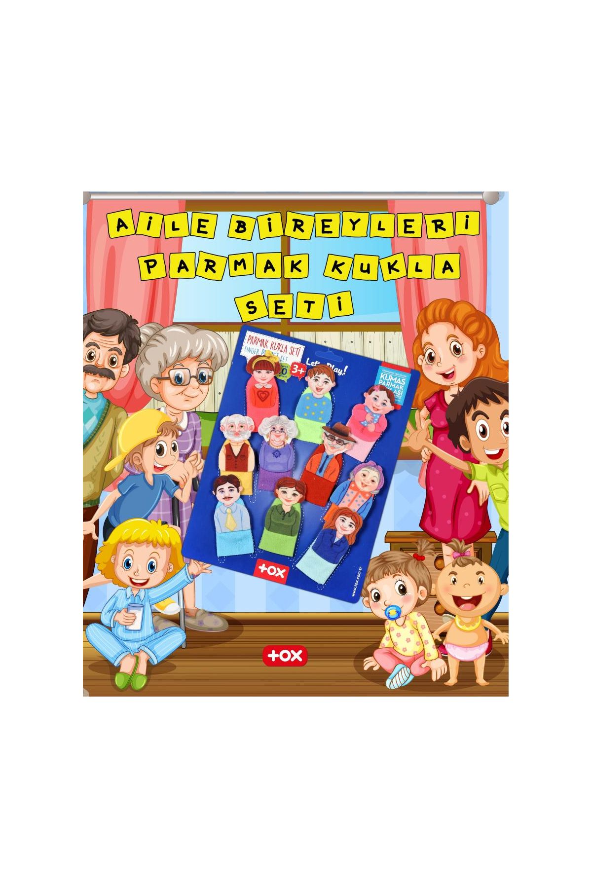 247 Aile 10 Parça Parmak Kukla , Eğitici Oyuncak