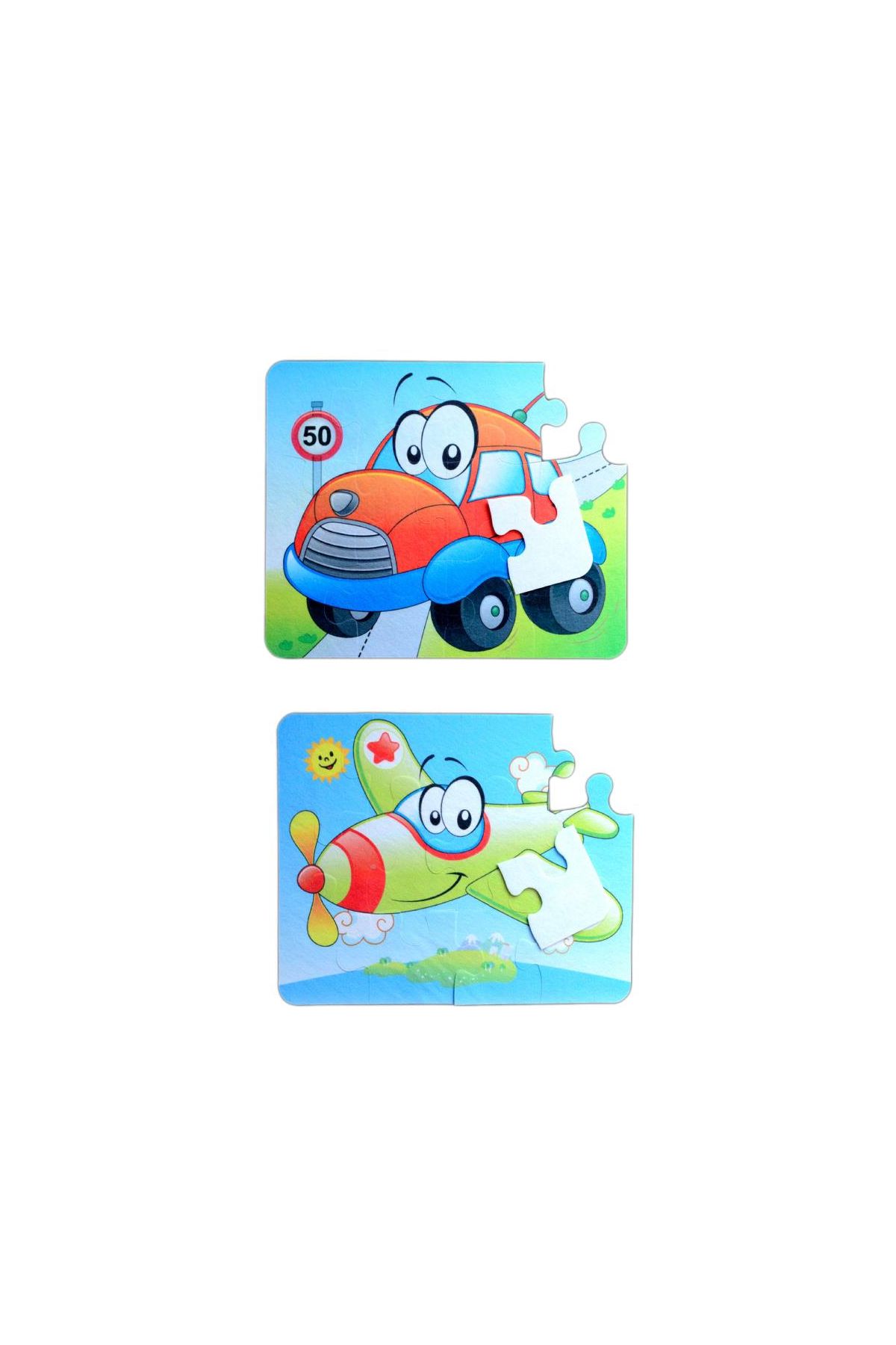 247 Uçak Araba 3+ Keçe Yapboz - 3 Yaş Puzzle