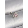 316L Çelik Gümüş Renk Zirkon Taşlı Kalp Tragus Piercing - TJ-PR1231