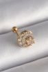 316L Çelik Gold Renk Zirkon Taşlı Ay Yıldız Tragus Piercing - TJ-PR1256