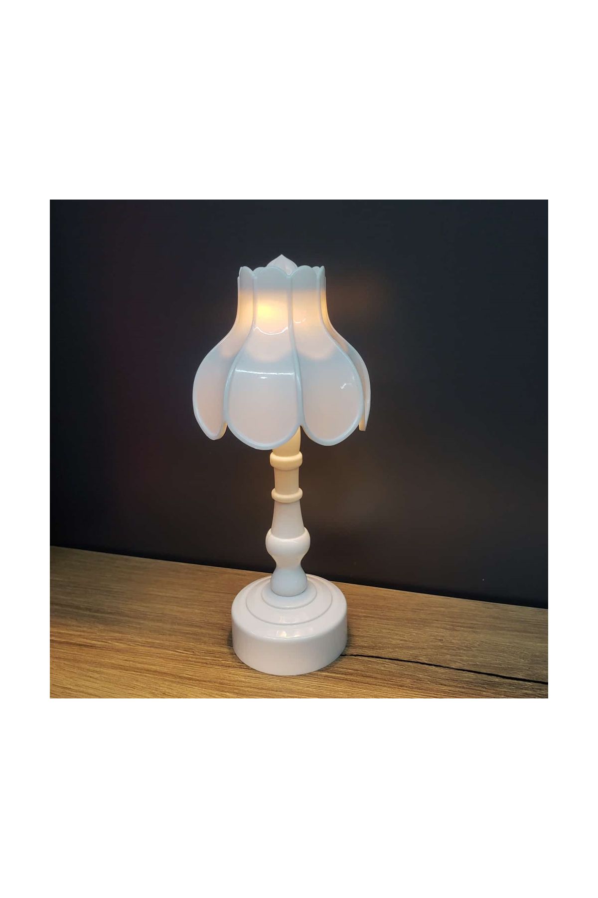 Pilli Dekoratif Abajur Masa Lambası