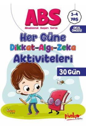 ABS 3-4 Yaş Her Güne Dikkat-Algı-Zeka Aktiviteleri 30 Gün  (4022)