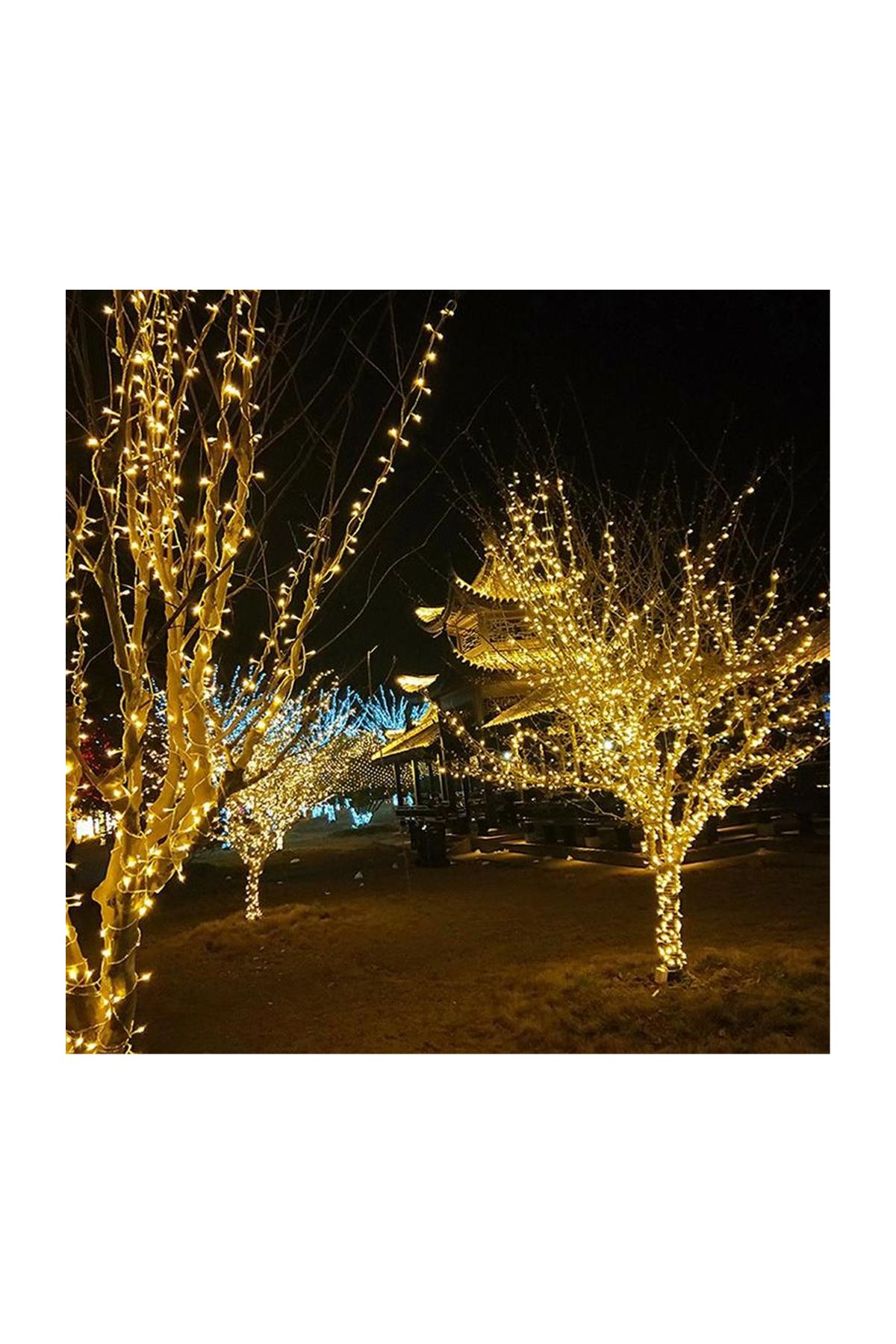 10 Mt 100 Led IP65 Dış Mekan Led Işık Beyaz Kablo MZ-15-1