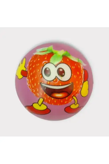 Meyve Desenli Top Stres Topu Sünger Top 10 cm - Çilek